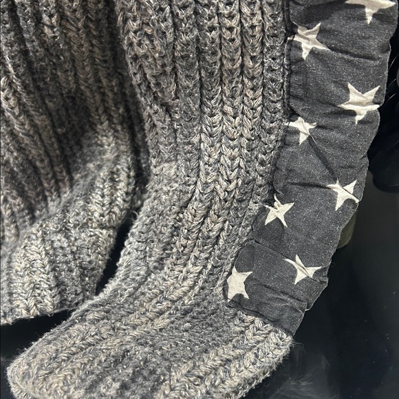 Gray and Black Patchwork Cardigan . Patriotic Cozy Denim and Supply Ralph Lauren - Picture 9 of 10